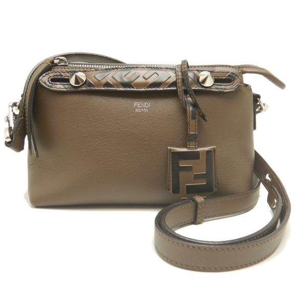 FENDI By the Way Mini Zucca 8BL145 A6C0 Shoulder Bag in Brown Leather, Women'... - Picture 1 of 10